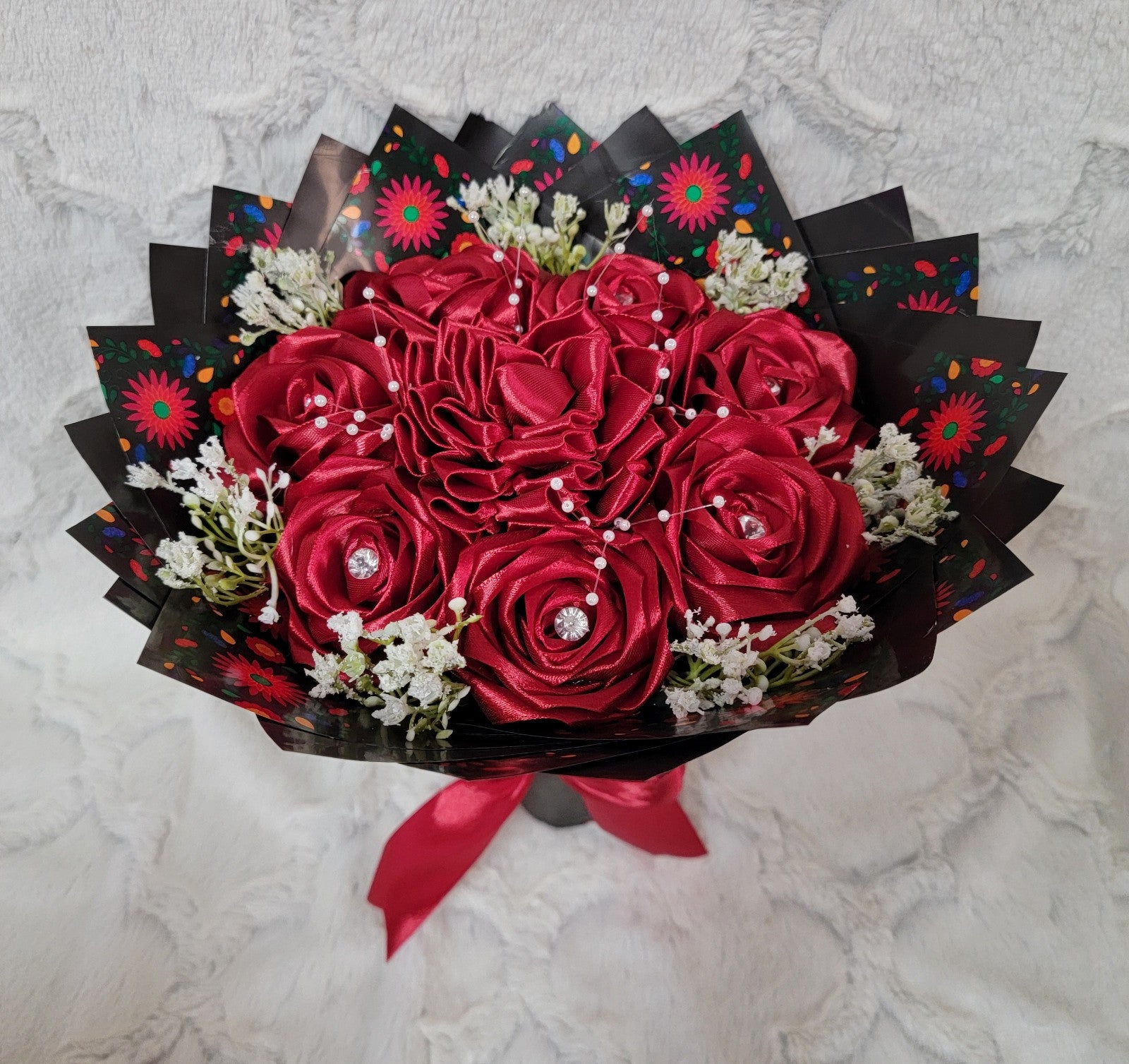 handmade Ribbon Flower bouquet