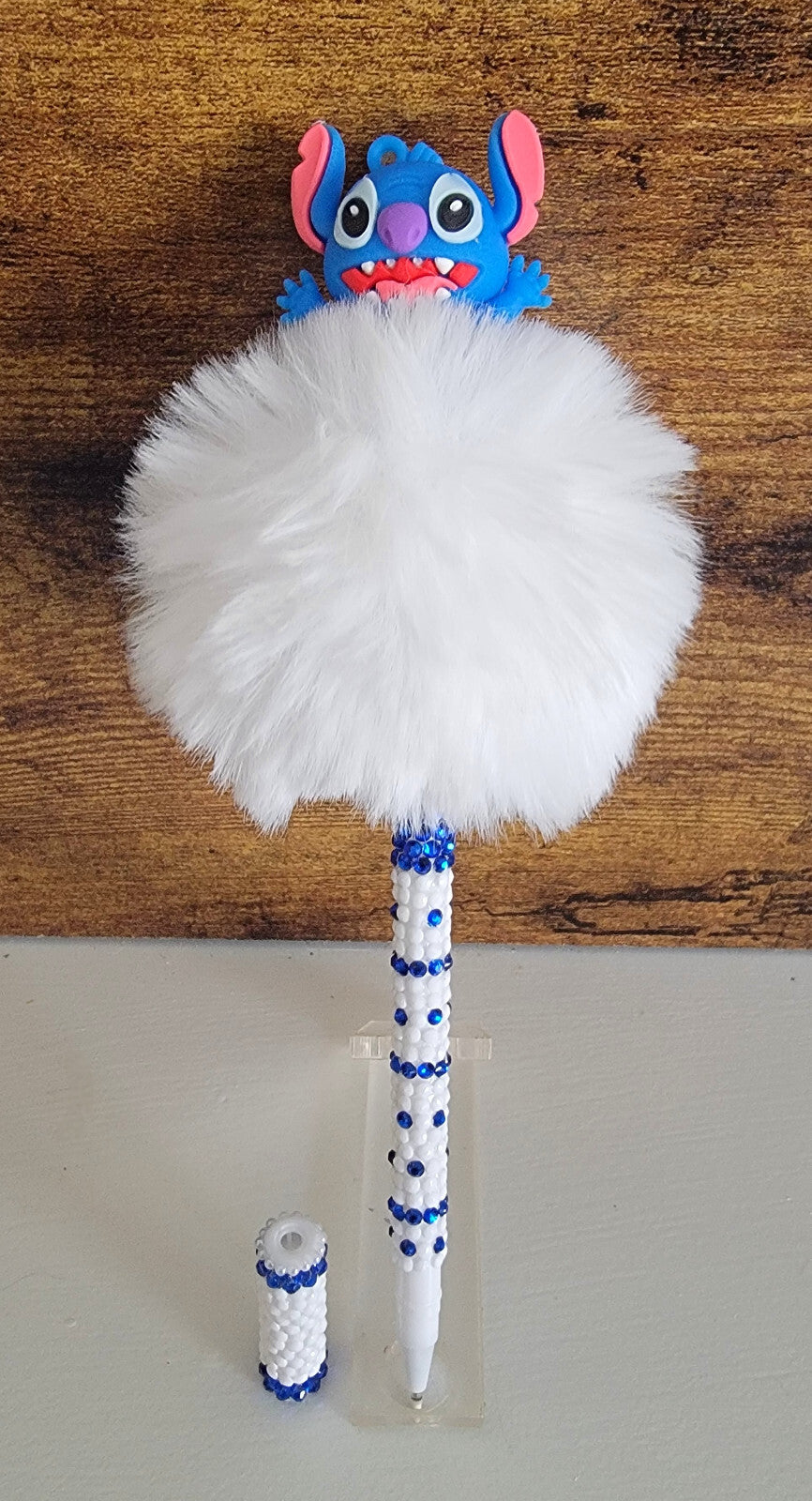 Handmade Stitch Rhinestone wrapped writing pen