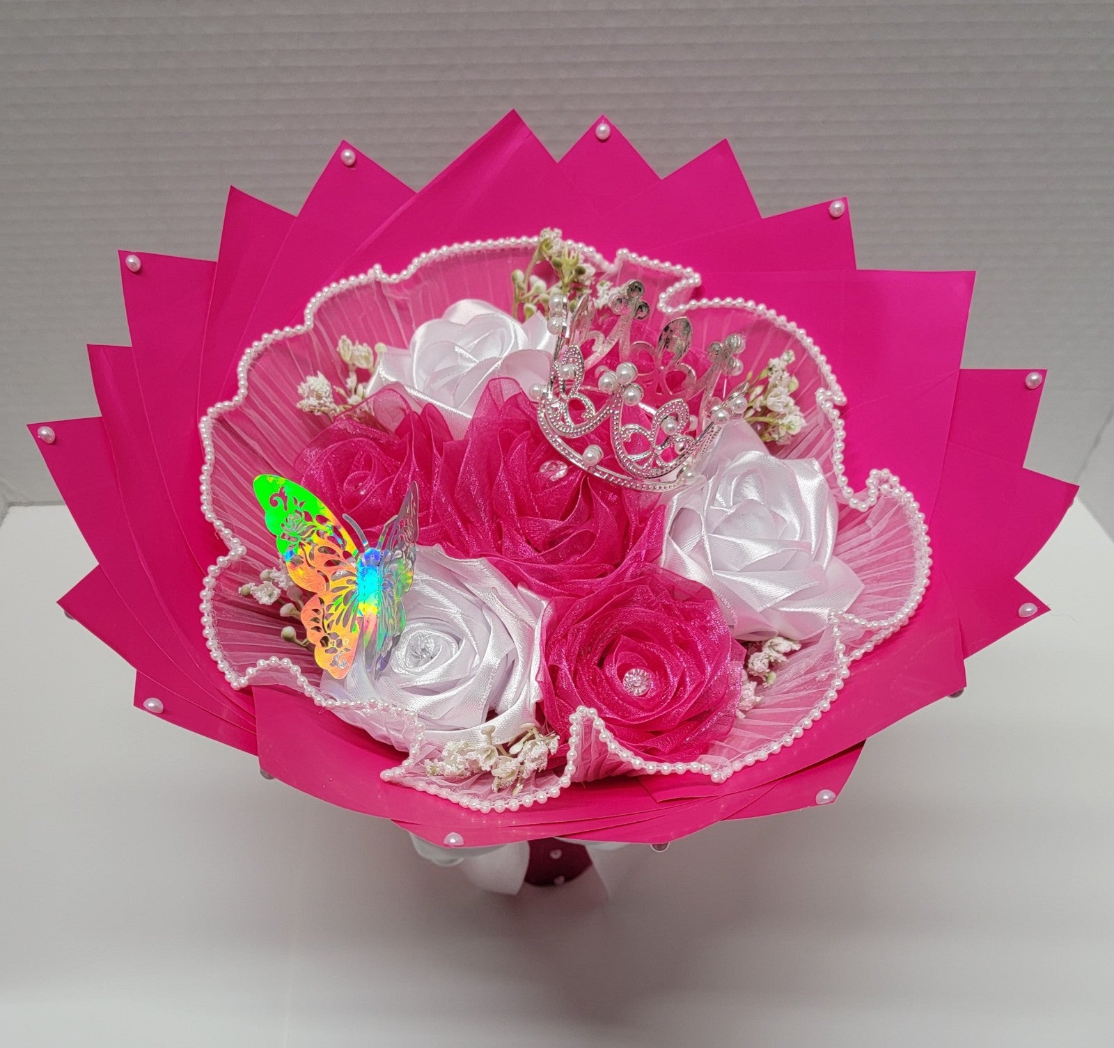 handmade Ribbon Flower bouquet