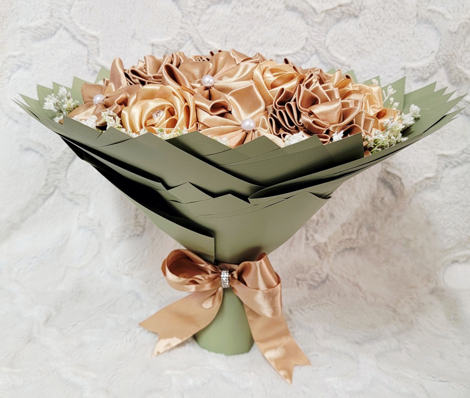 handmade Ribbon Flower bouquet