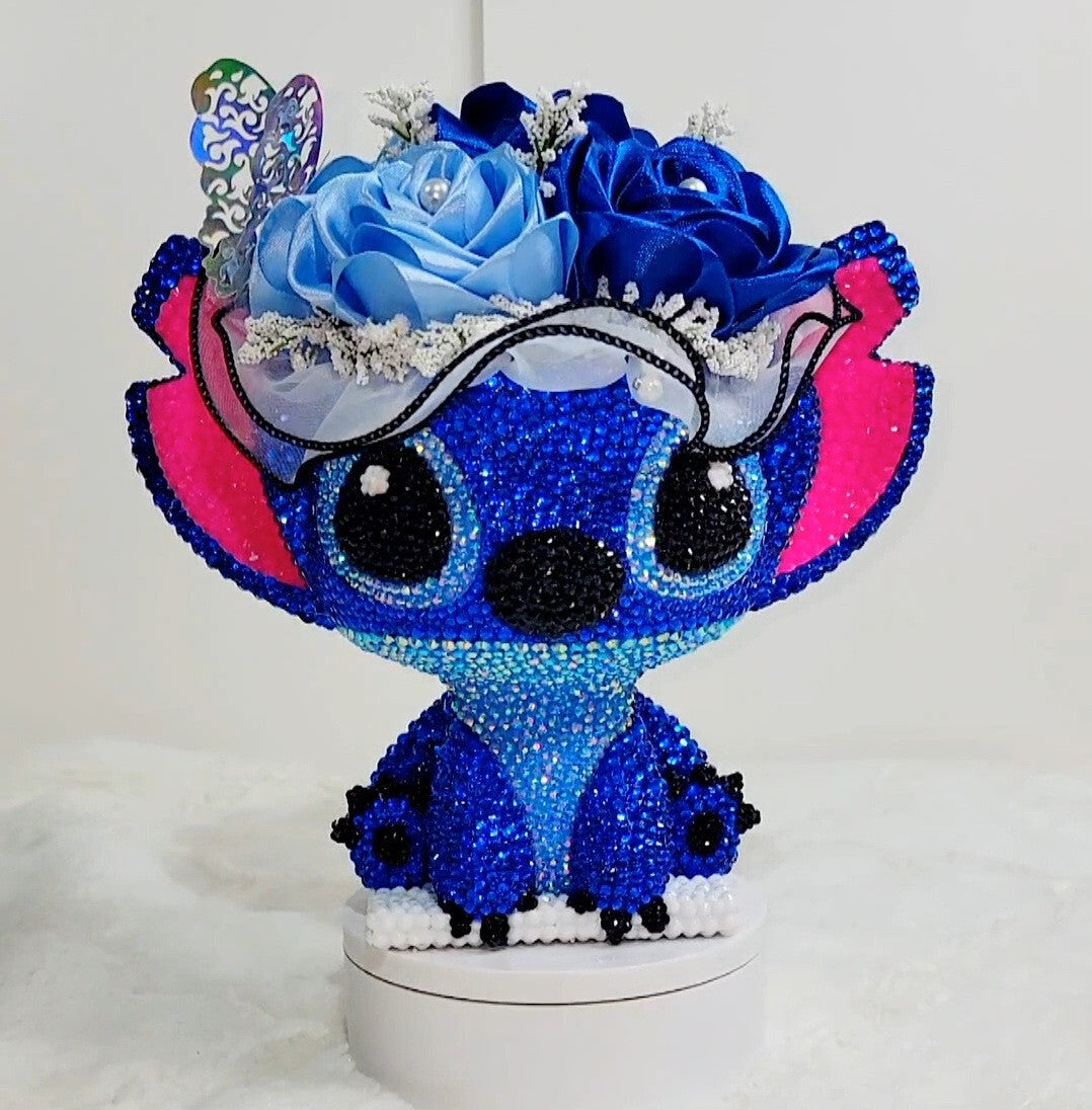 3D printed and rhinestoned with eternal ribbon bouqet