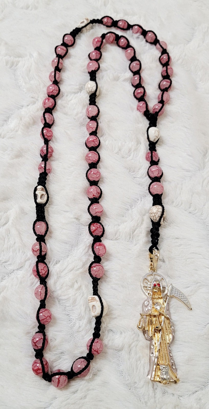 Santa Muerte Rosary 26 inch