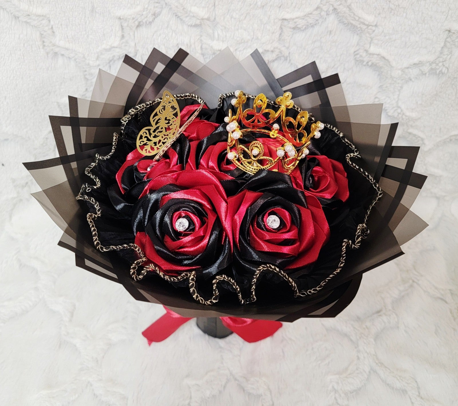 handmade Ribbon Flower bouquet