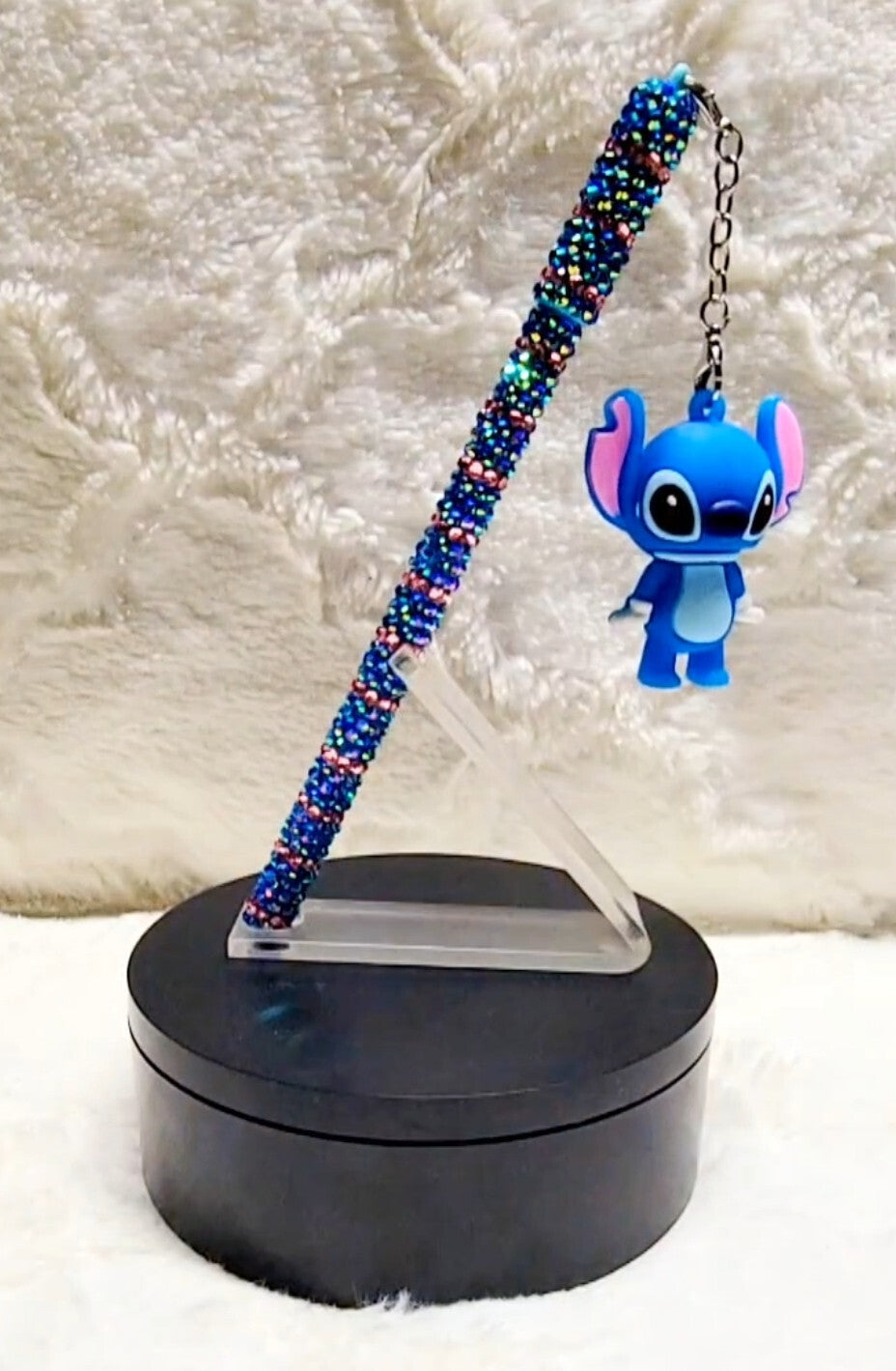 Handmade Stitch Rhinestone wrapped writing pen