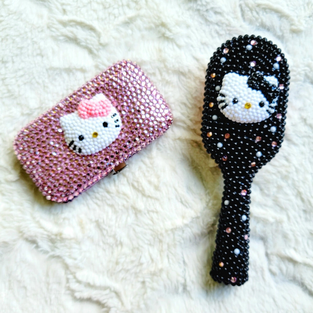 Hello Kitty Hand set Rhinestoned nail clipper set and brush set