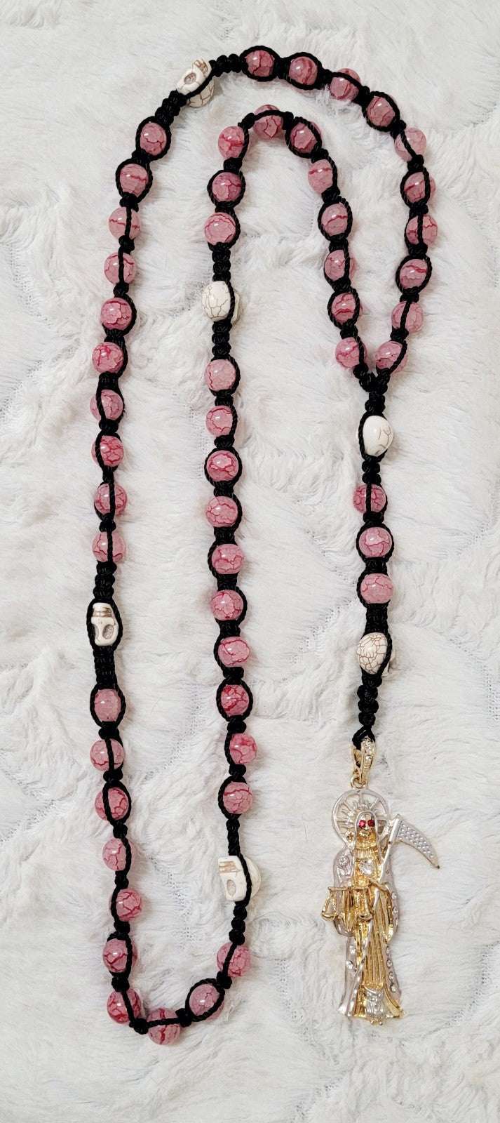 Santa Muerte Rosary 26 inch