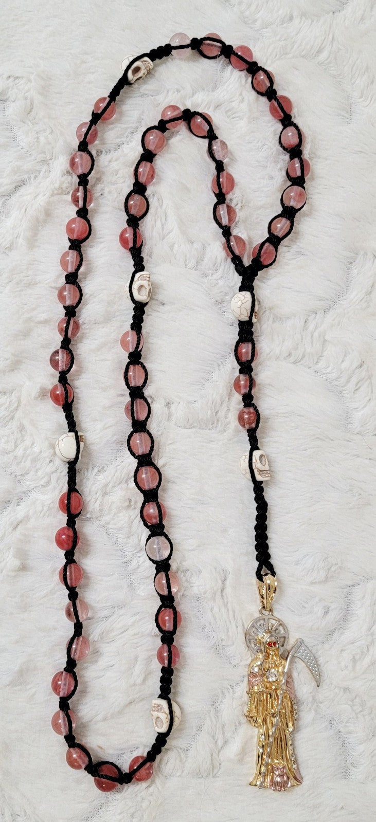 Santa Muerte Rosary 25 inch