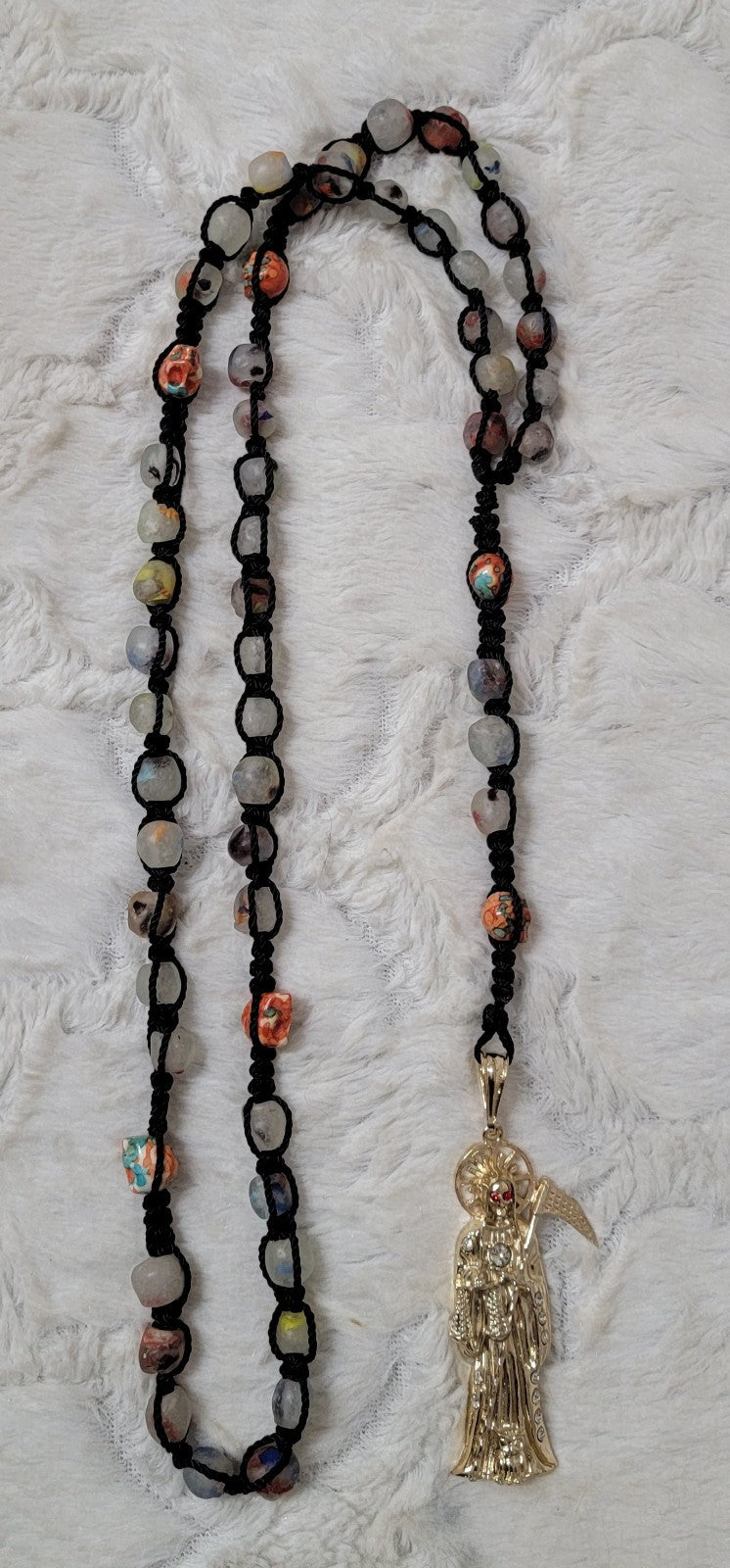 Santa Muerte Rosary 26 inch