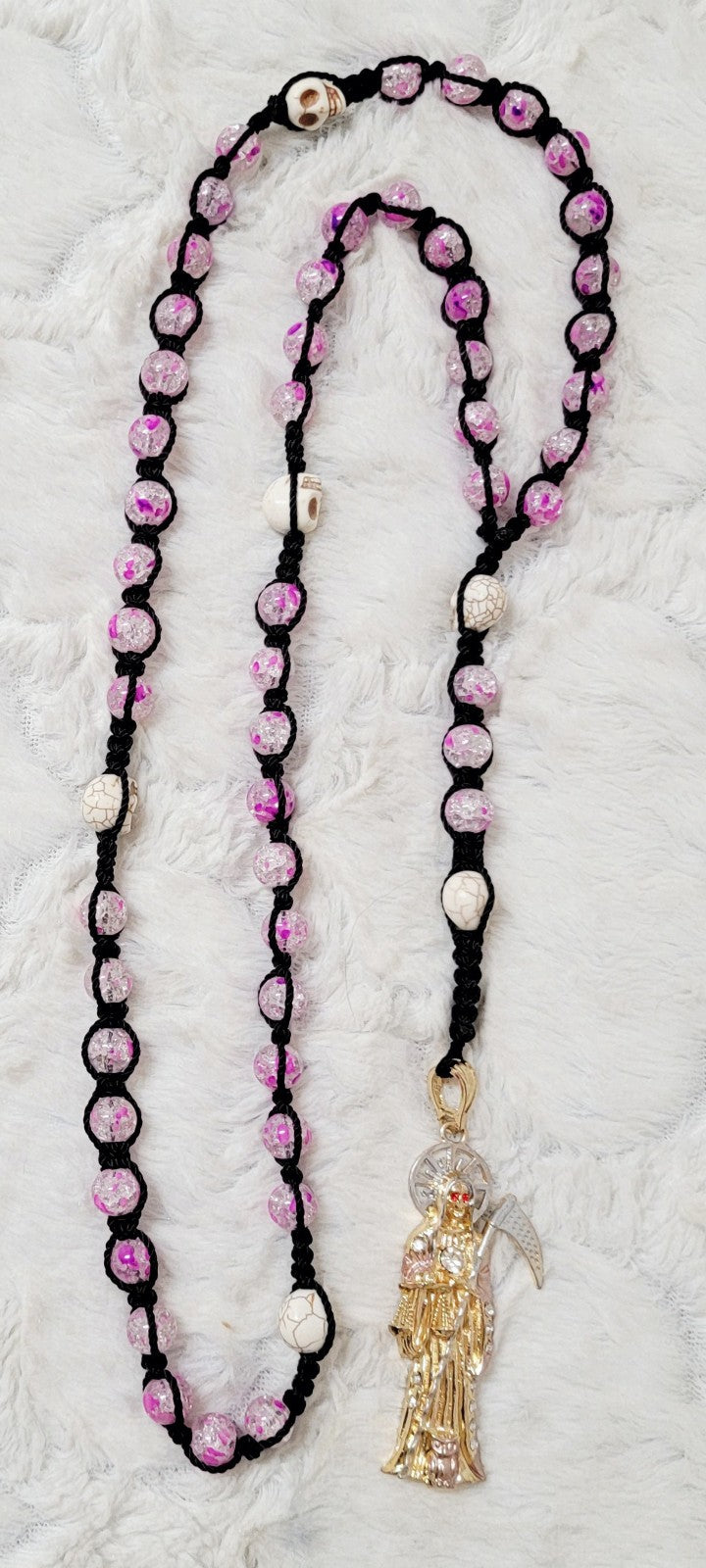 Santa Muerte Rosary 25 inch