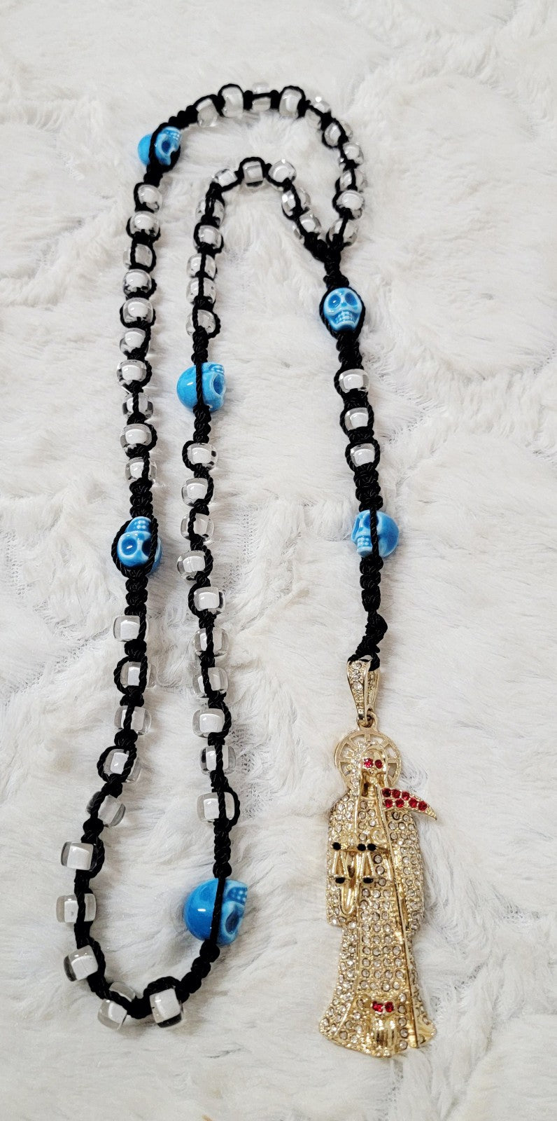 Santa Muerte Rosary 22 inch