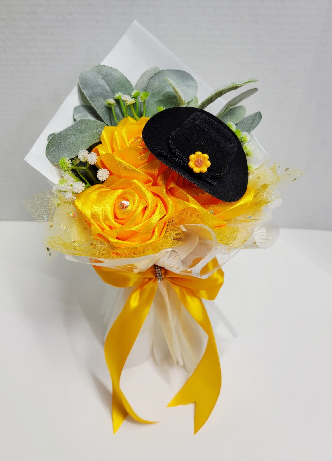 handmade Ribbon Flower bouquet