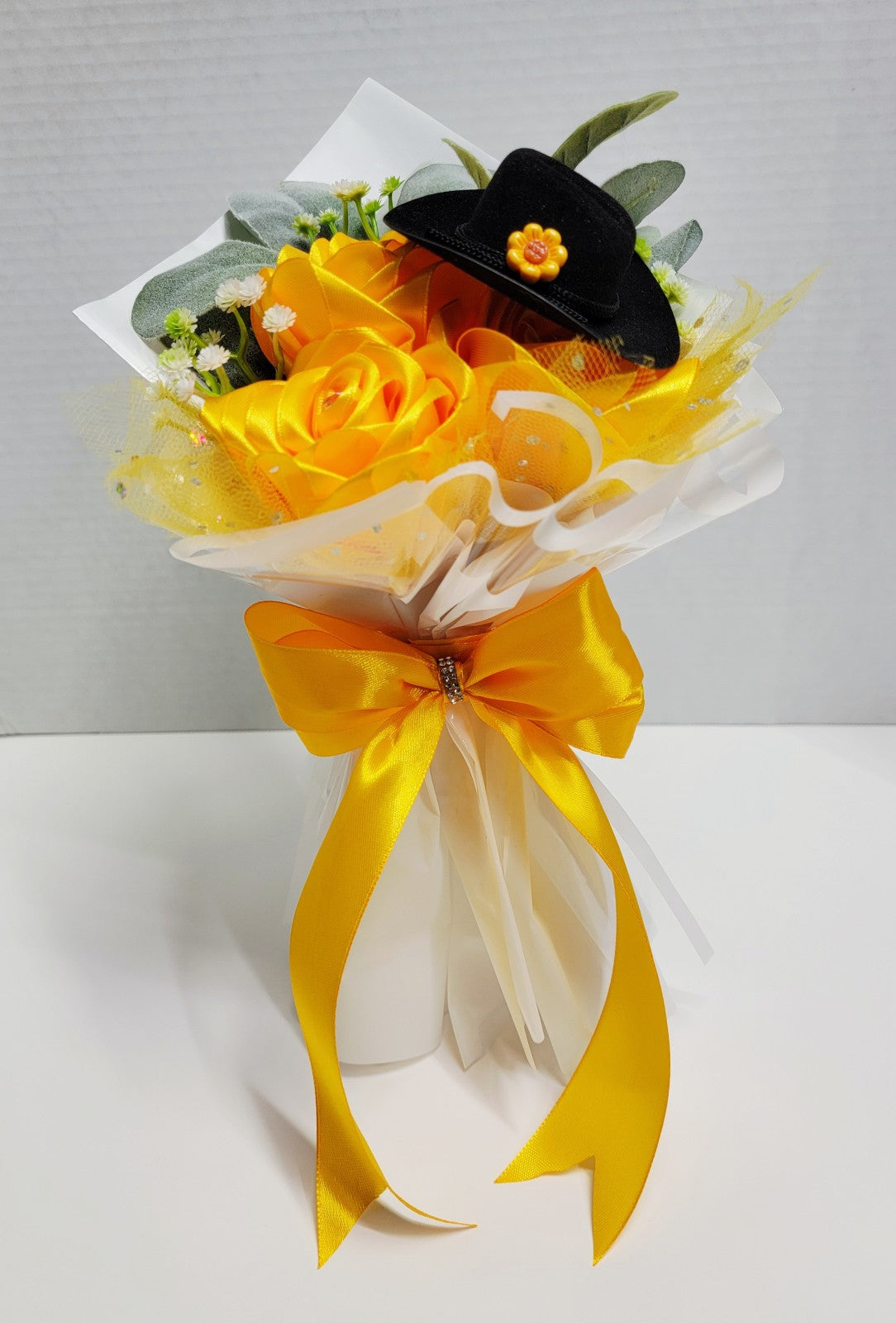 handmade Ribbon Flower bouquet