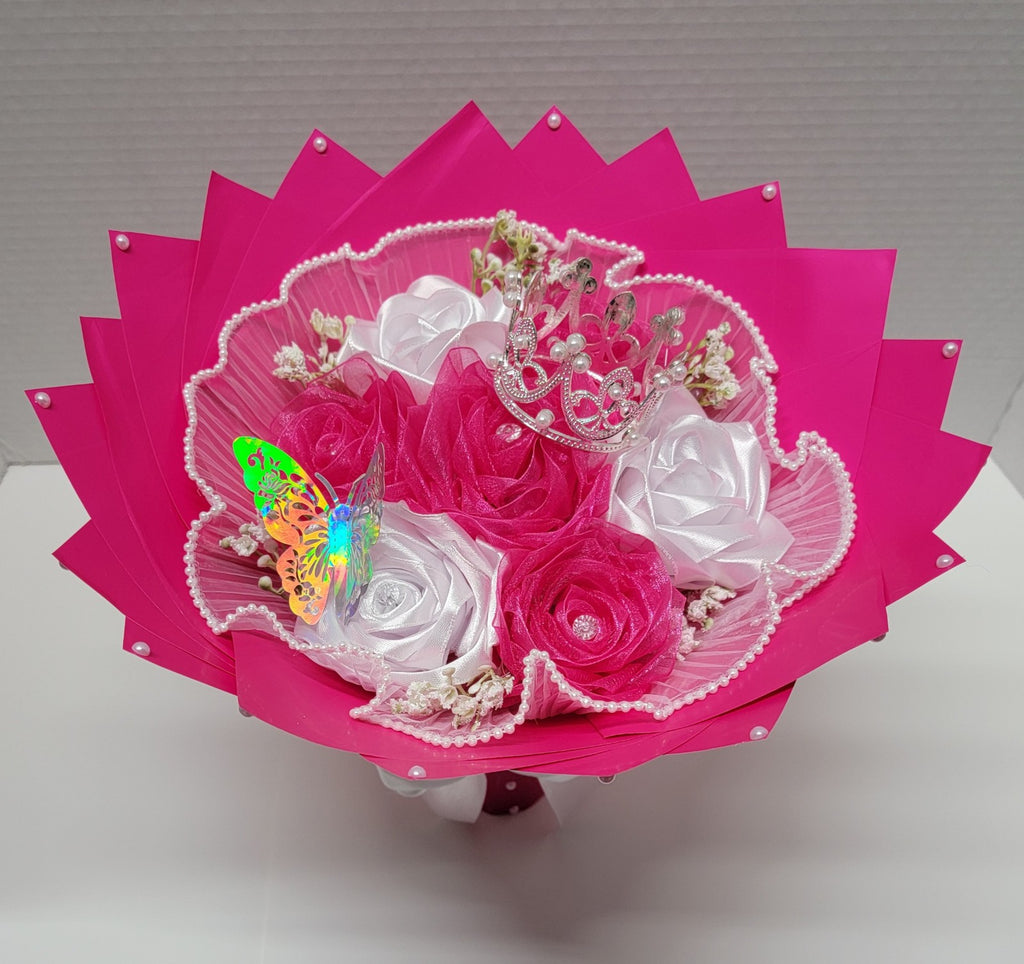 handmade Ribbon Flower bouquet