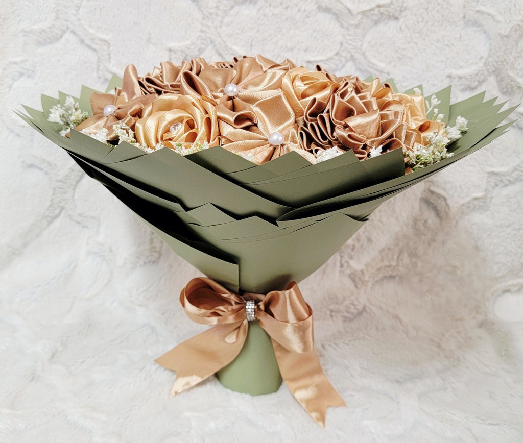 handmade Ribbon Flower bouquet
