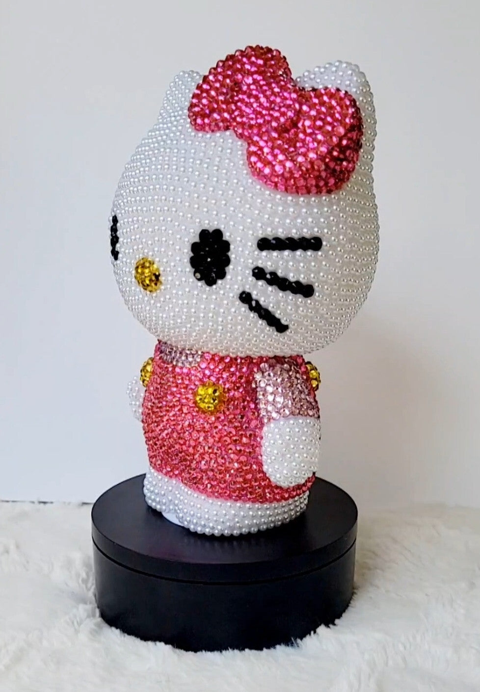 Rhinestoned hello kitty bank