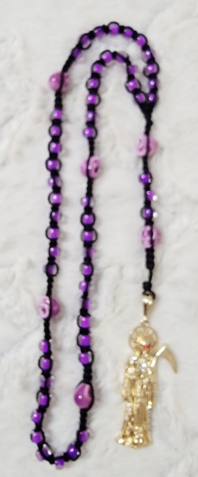 Santa Muerte Rosary 21 inch