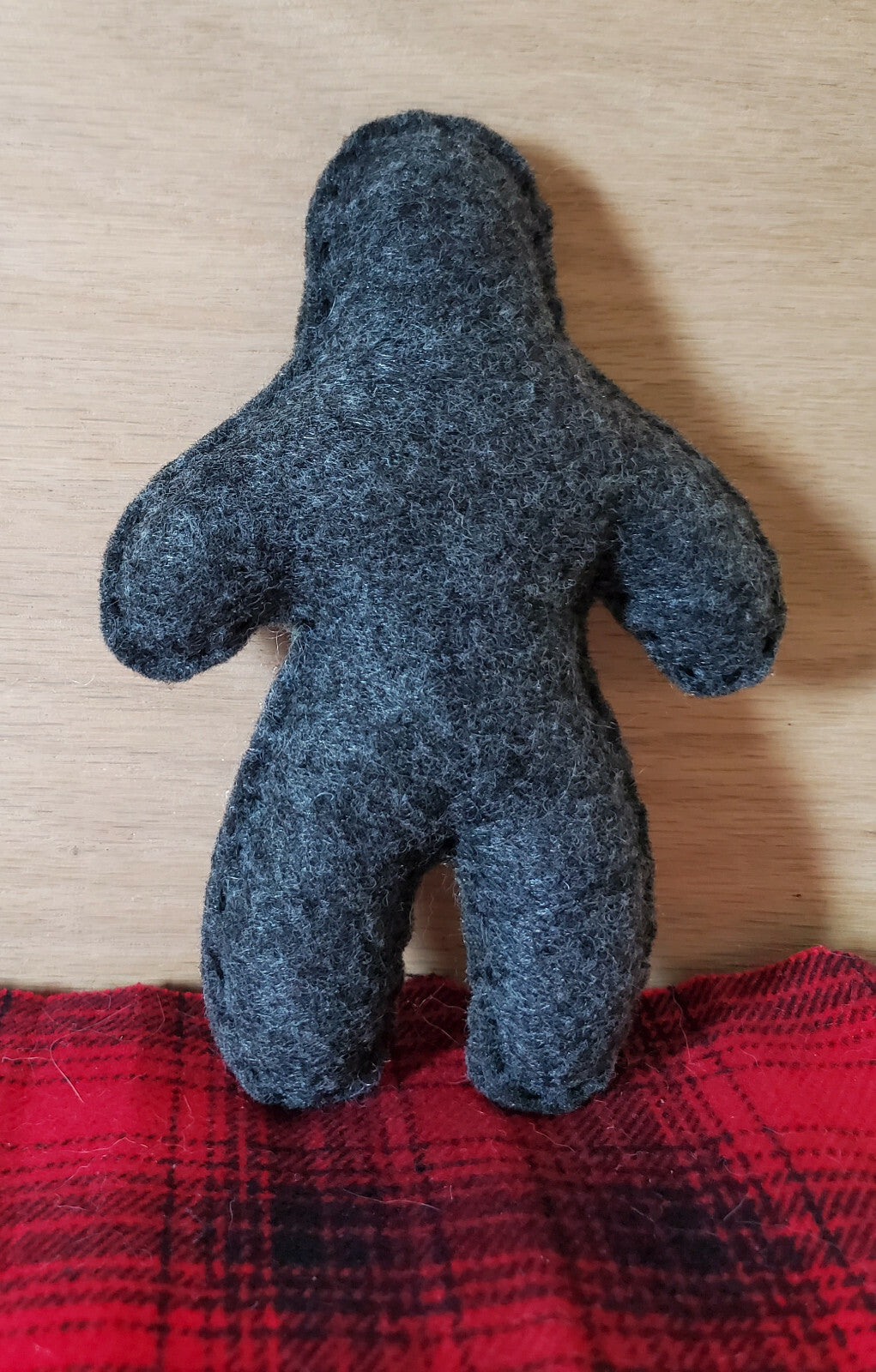 Handmade Poppet for spell work Gray: termination, a stalemate situation.