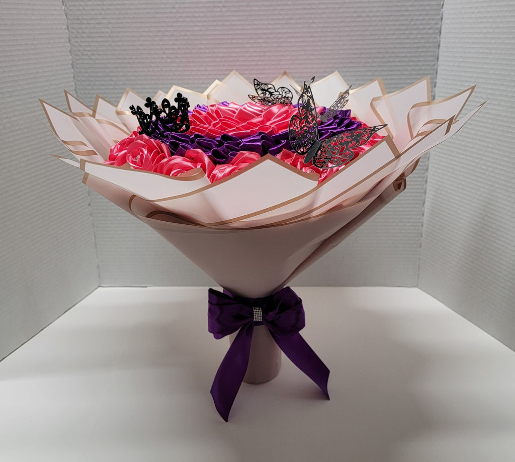 handmade Ribbon Flower bouquet