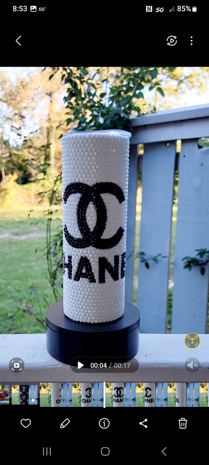 20 oz Rhinestone Tumbler