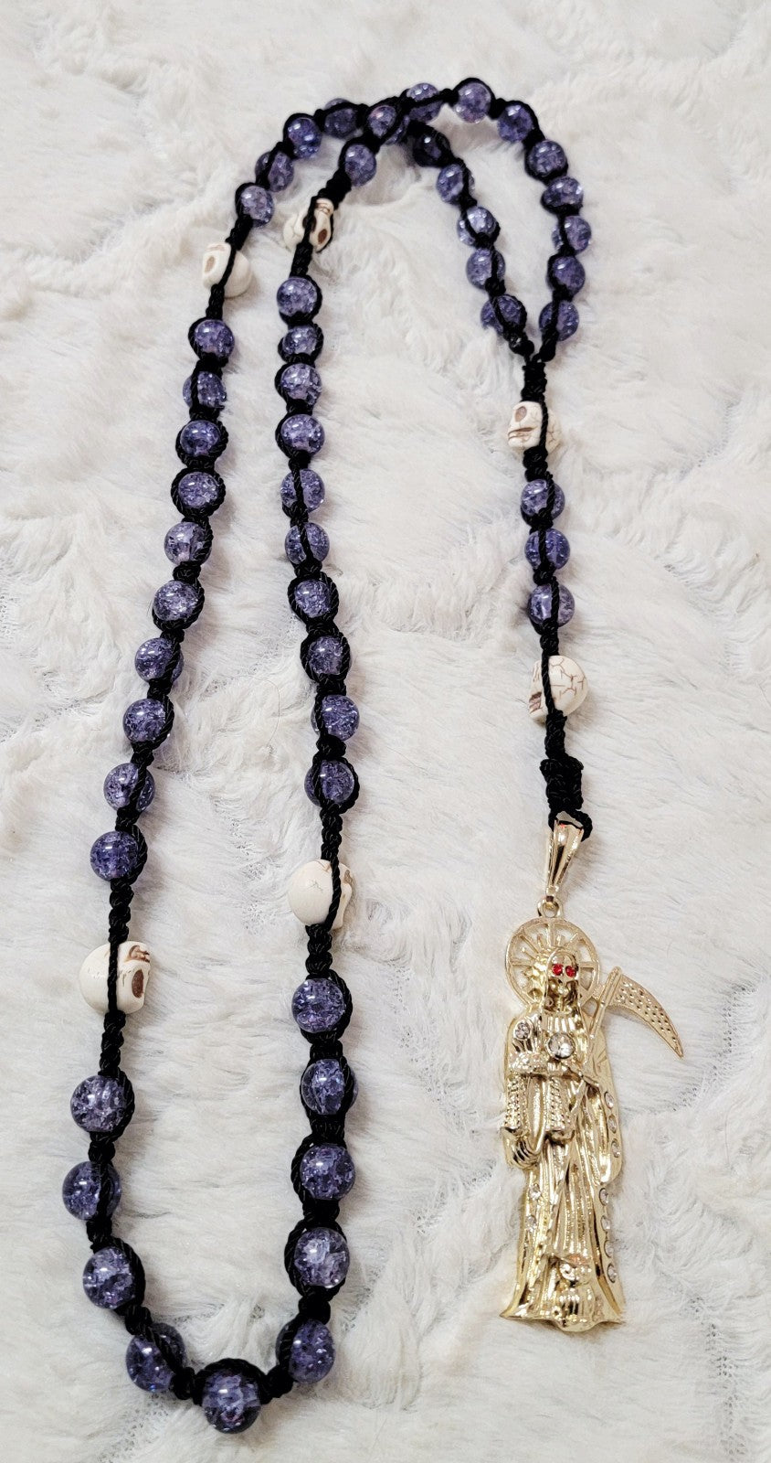 Santa Muerte Rosary 25 inch