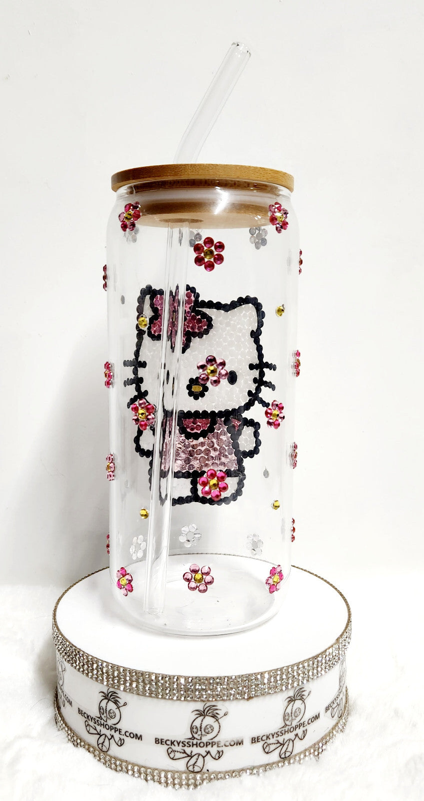 16 oz Hello Kitty Glass tumbler