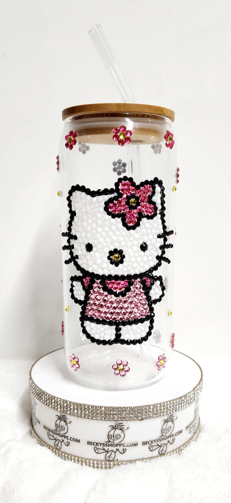 16 oz Hello Kitty Glass tumbler