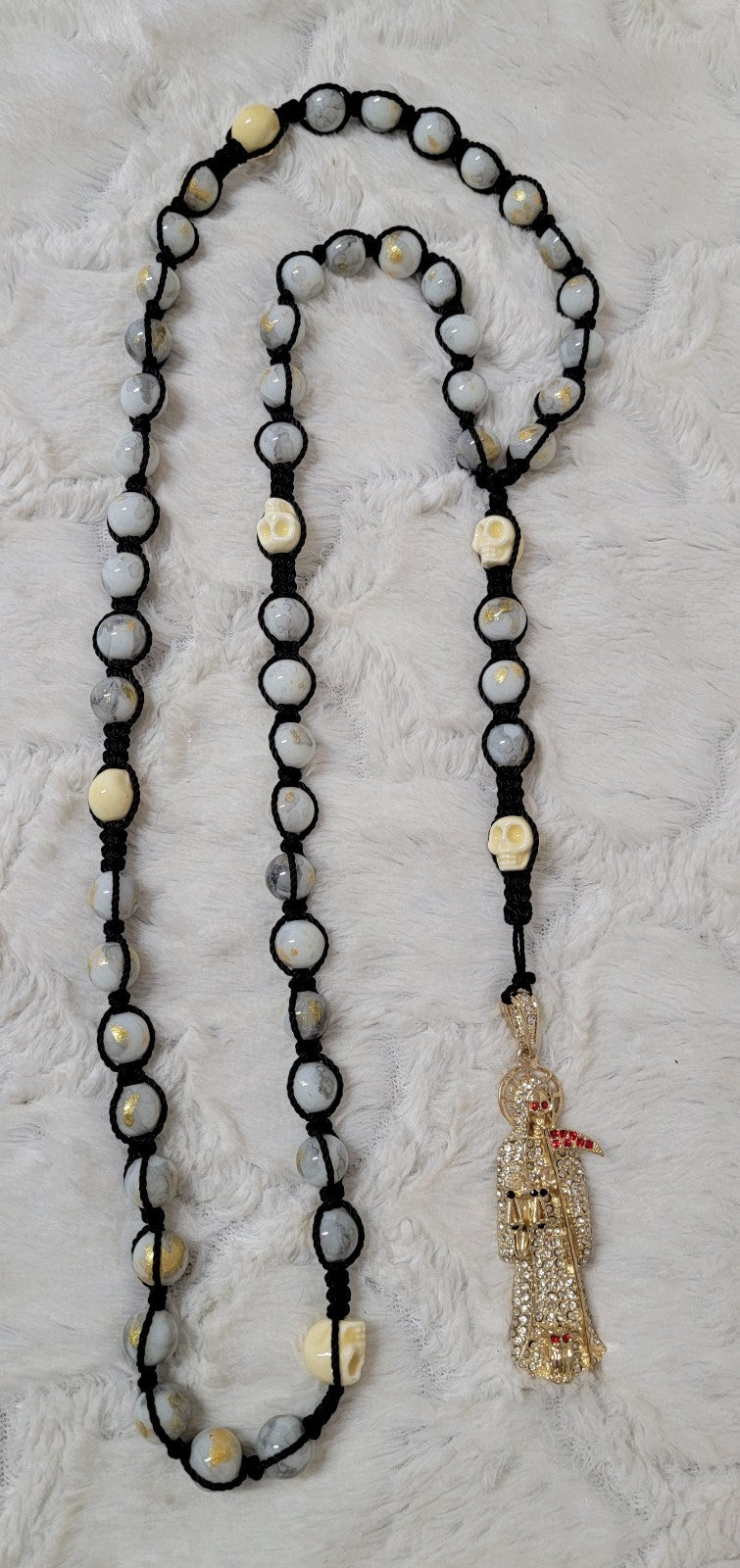 Santa Muerte Rosary 27 inch