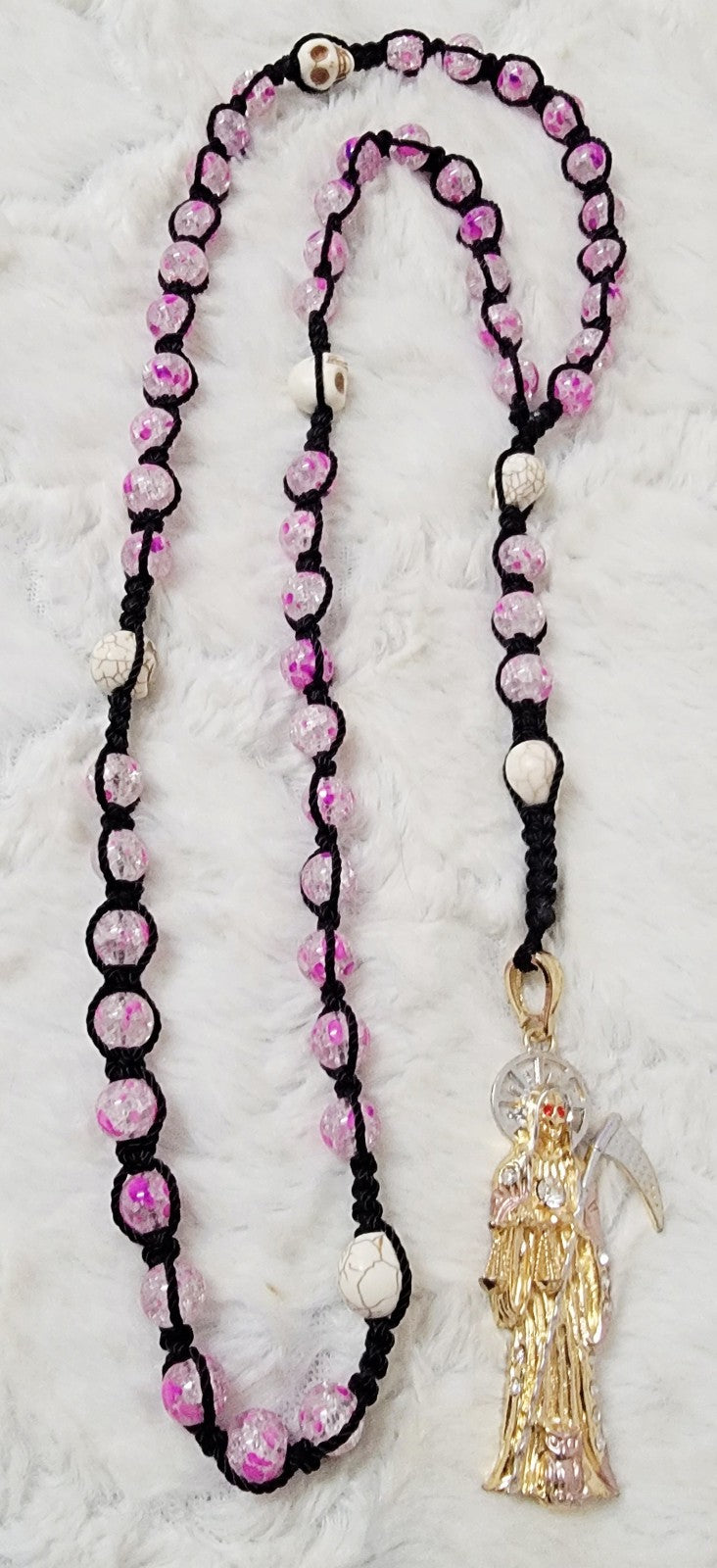Santa Muerte Rosary 25 inch