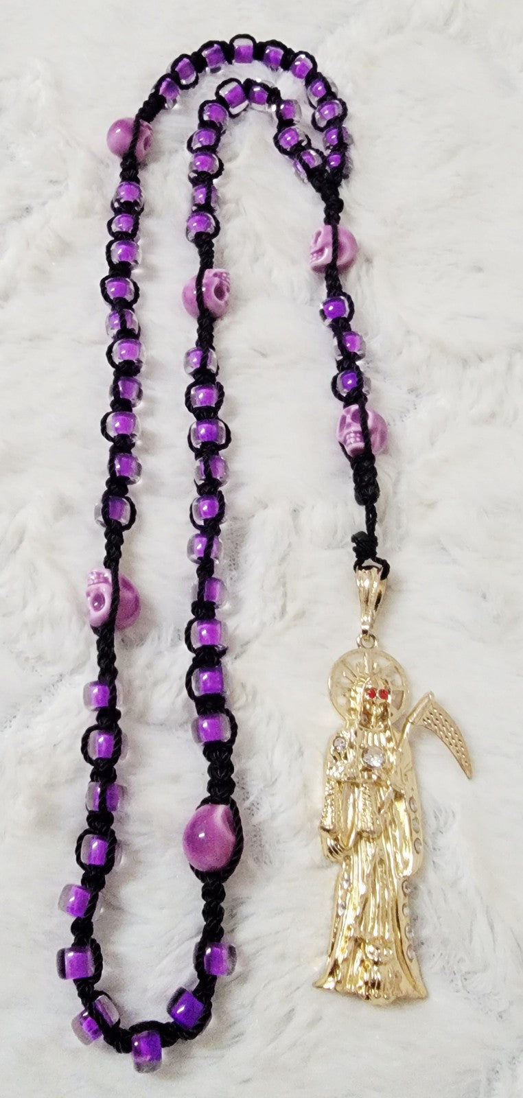 Santa Muerte Rosary 21 inch