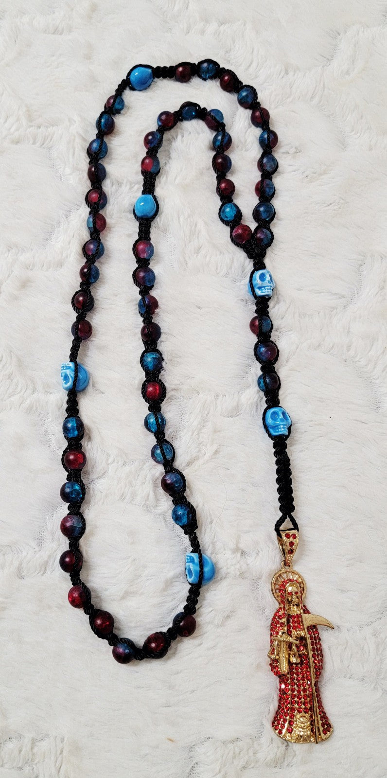 Santa Muerte Rosary 26 inch