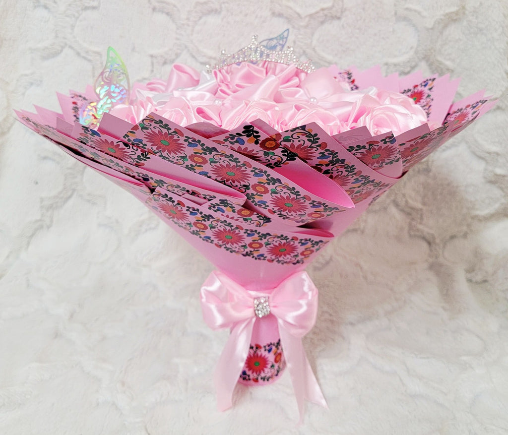 handmade Ribbon Flower bouquet