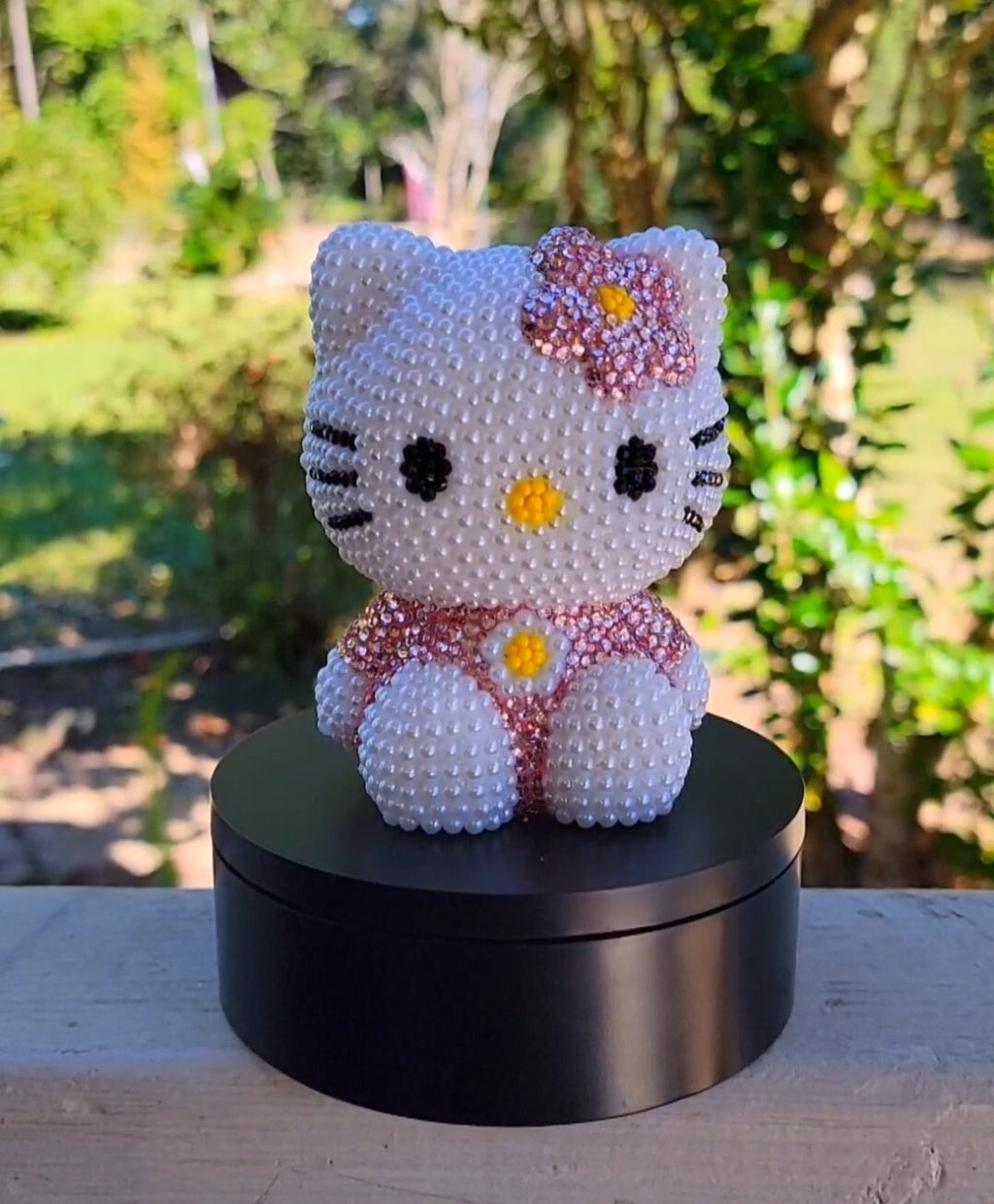 Rhinestoned hello kitty bank