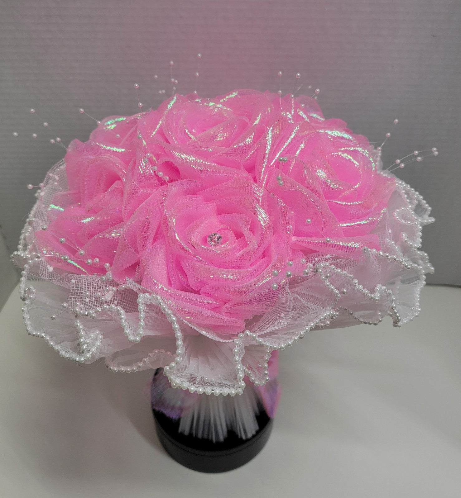 handmade Ribbon Flower bouquet