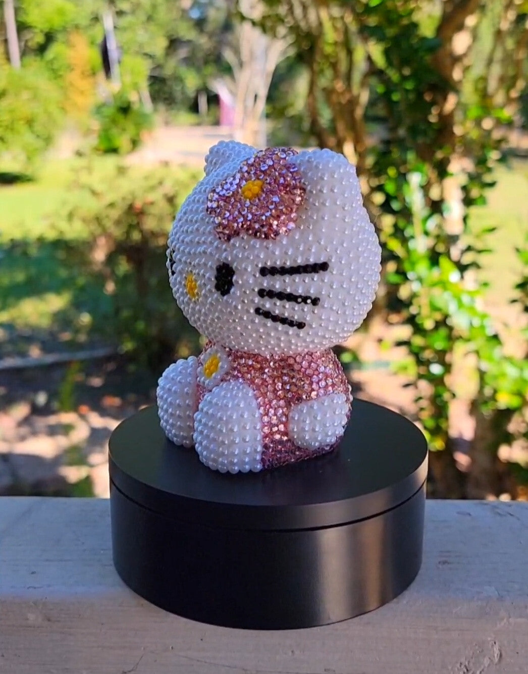 Rhinestoned hello kitty bank