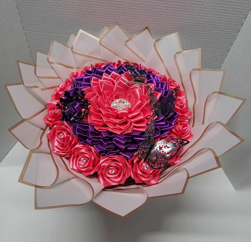 handmade Ribbon Flower bouquet