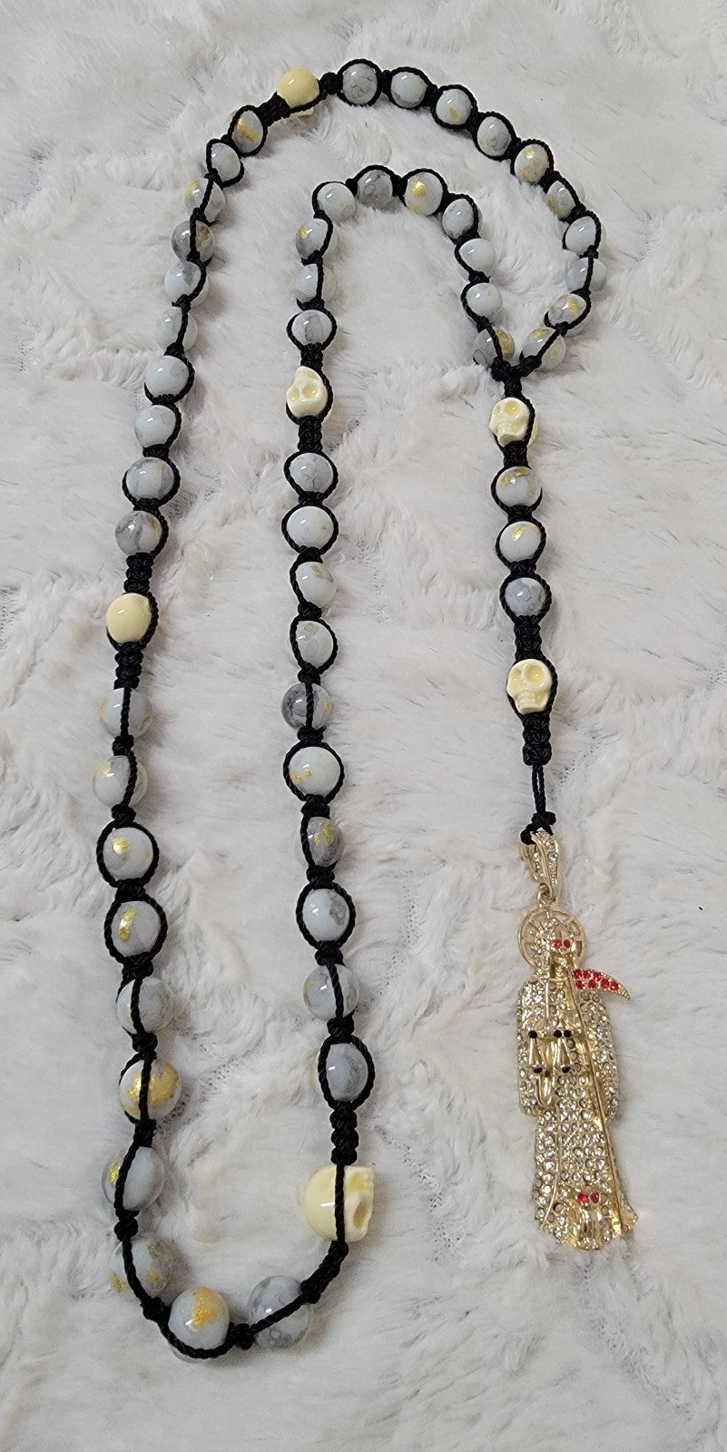 Santa Muerte Rosary 27 inch