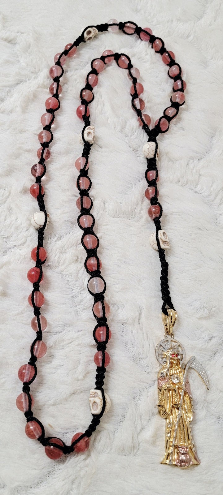 Santa Muerte Rosary 25 inch