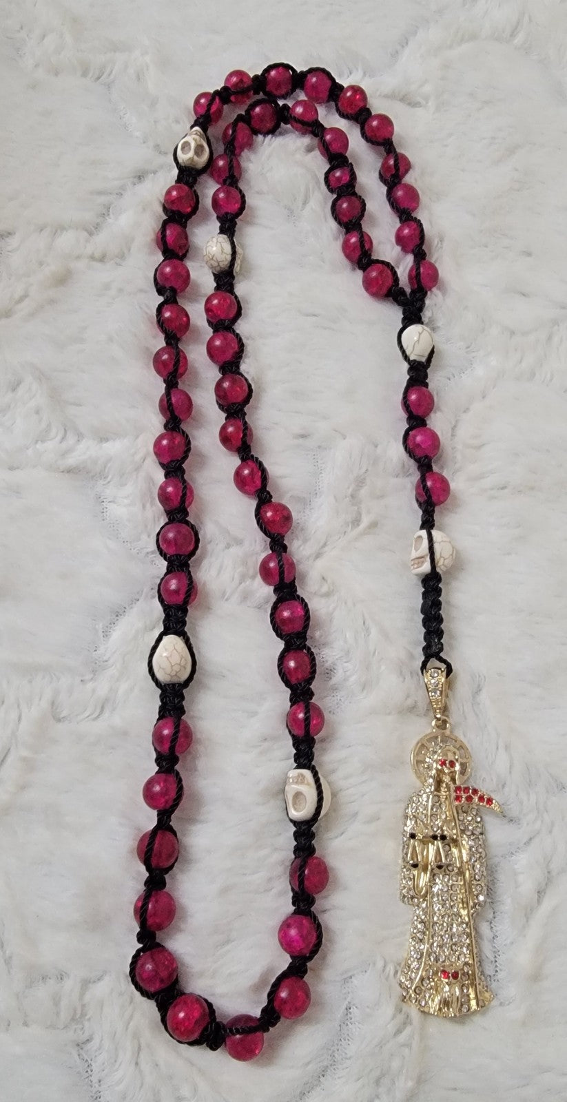 Santa Muerte Rosary 24 inch