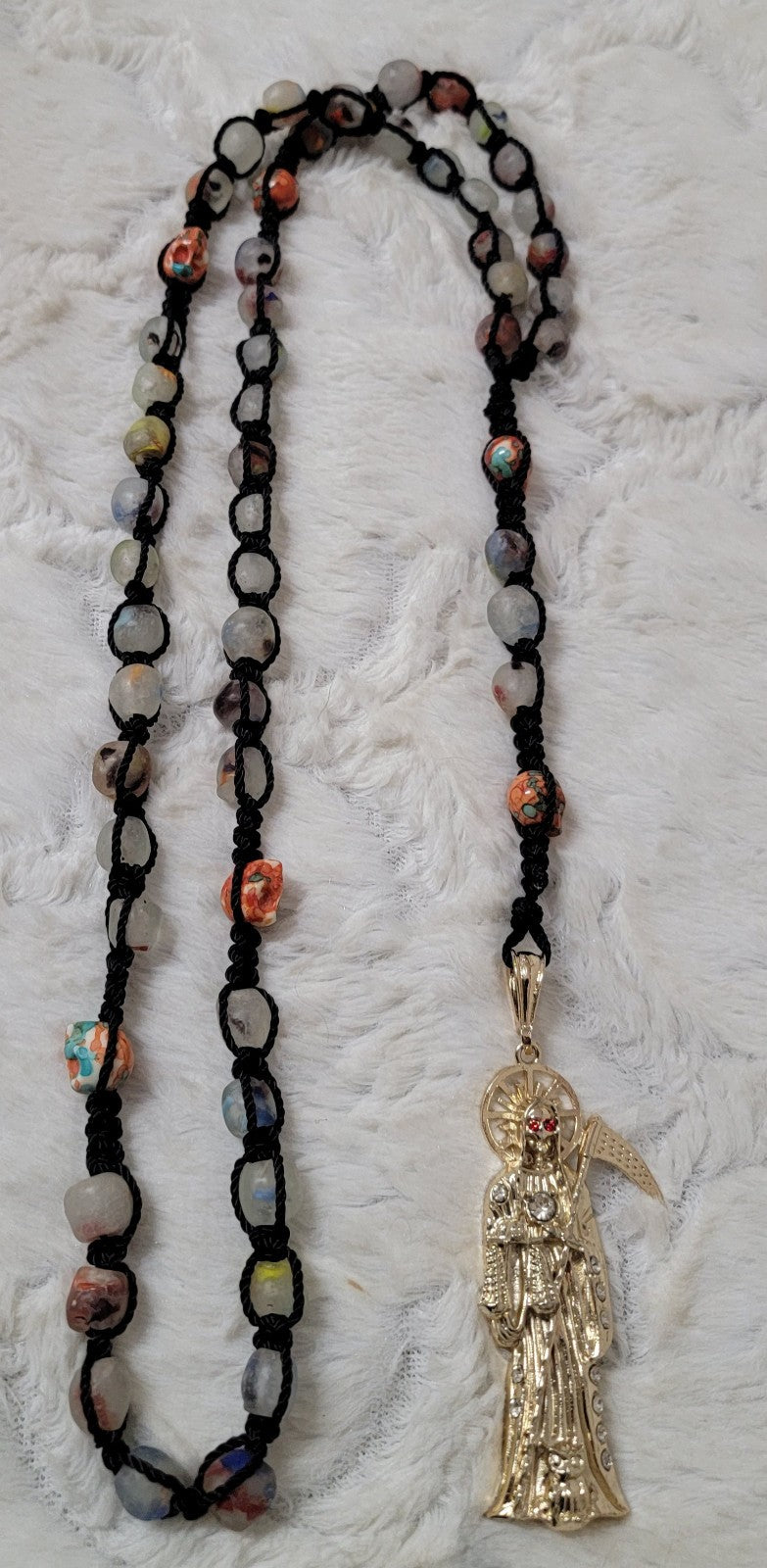 Santa Muerte Rosary 26 inch